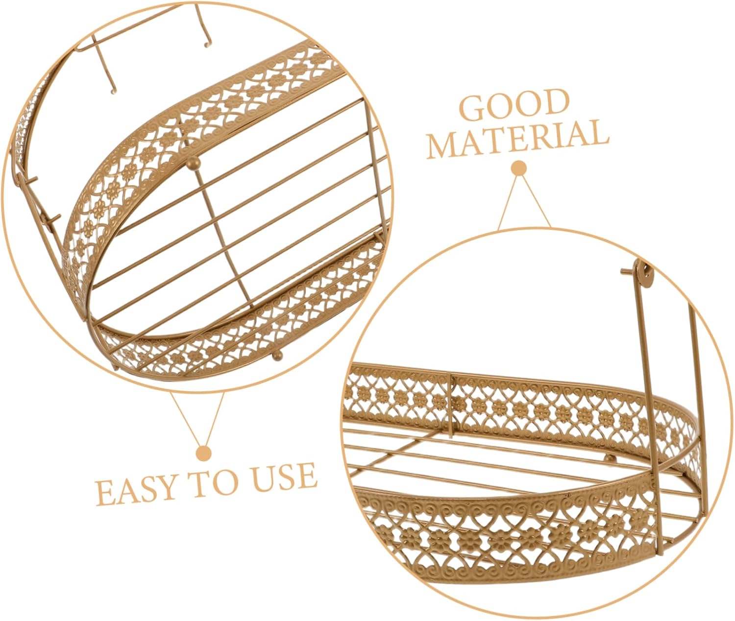 Ciieeo Tea Set Storage Tray Metal Mug Holder Tree Easy to Assemble Wall Decorative Cup Rack for Home