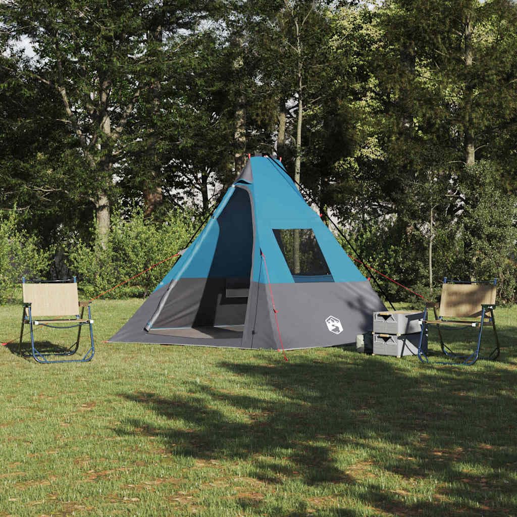 Tipi Stan 6 Místnige, Modrá TAFT, 383 x 338 x 217 cm