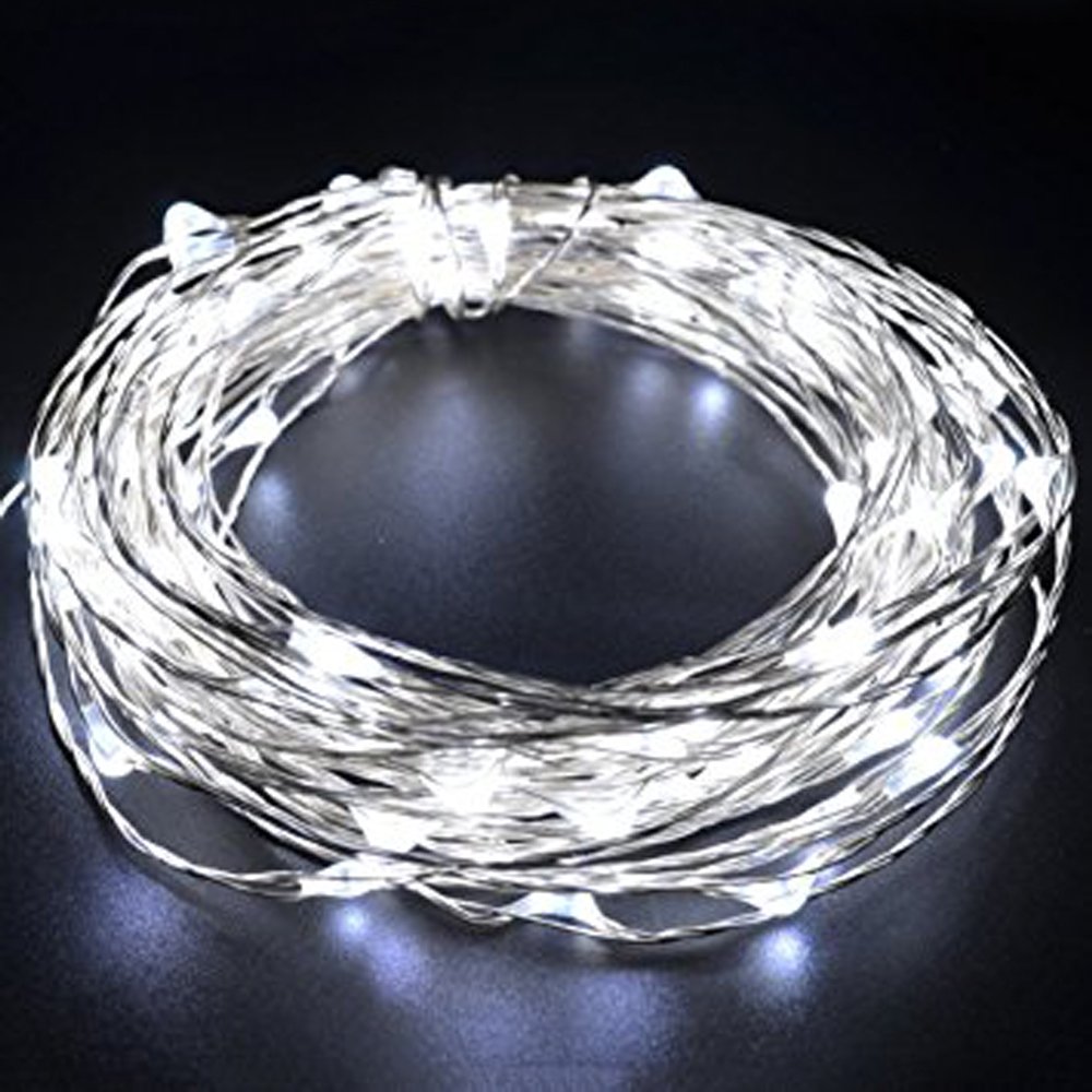 LightsGo 200 LED 20m Mains Powered Fairy Lights with Micro Copper Wire (Cool White) House Interior Lights, Christmas Lights,