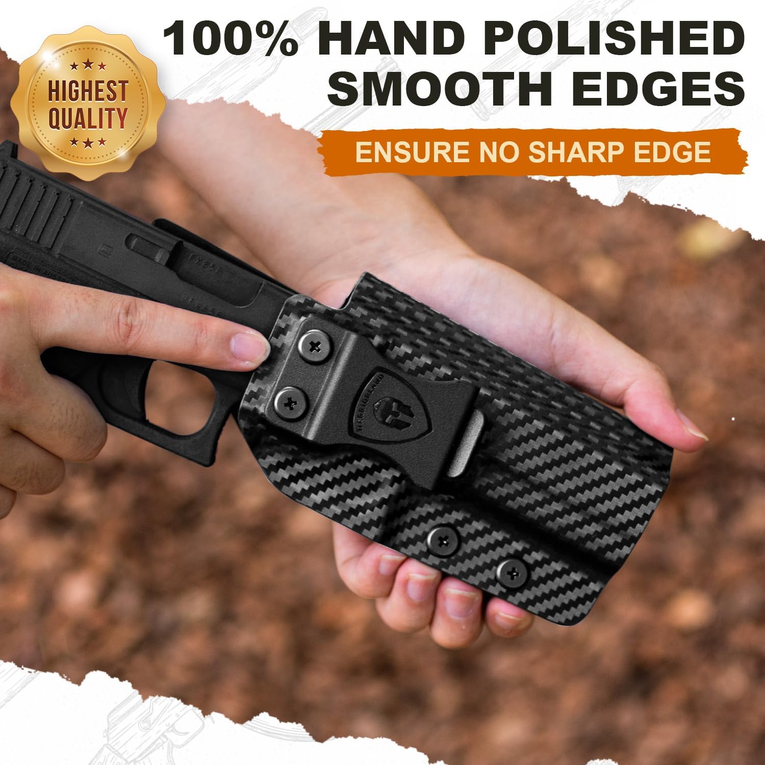 G20 21 22 Holster IWB Kydex Holster w/Optics Cut: G21 / G20 (Gen 3 4 5) & G22 Gen 5, Inside Waistband Appendix Carry Holster G21, Adj. Retention & Cant, Right/Left Hand Option