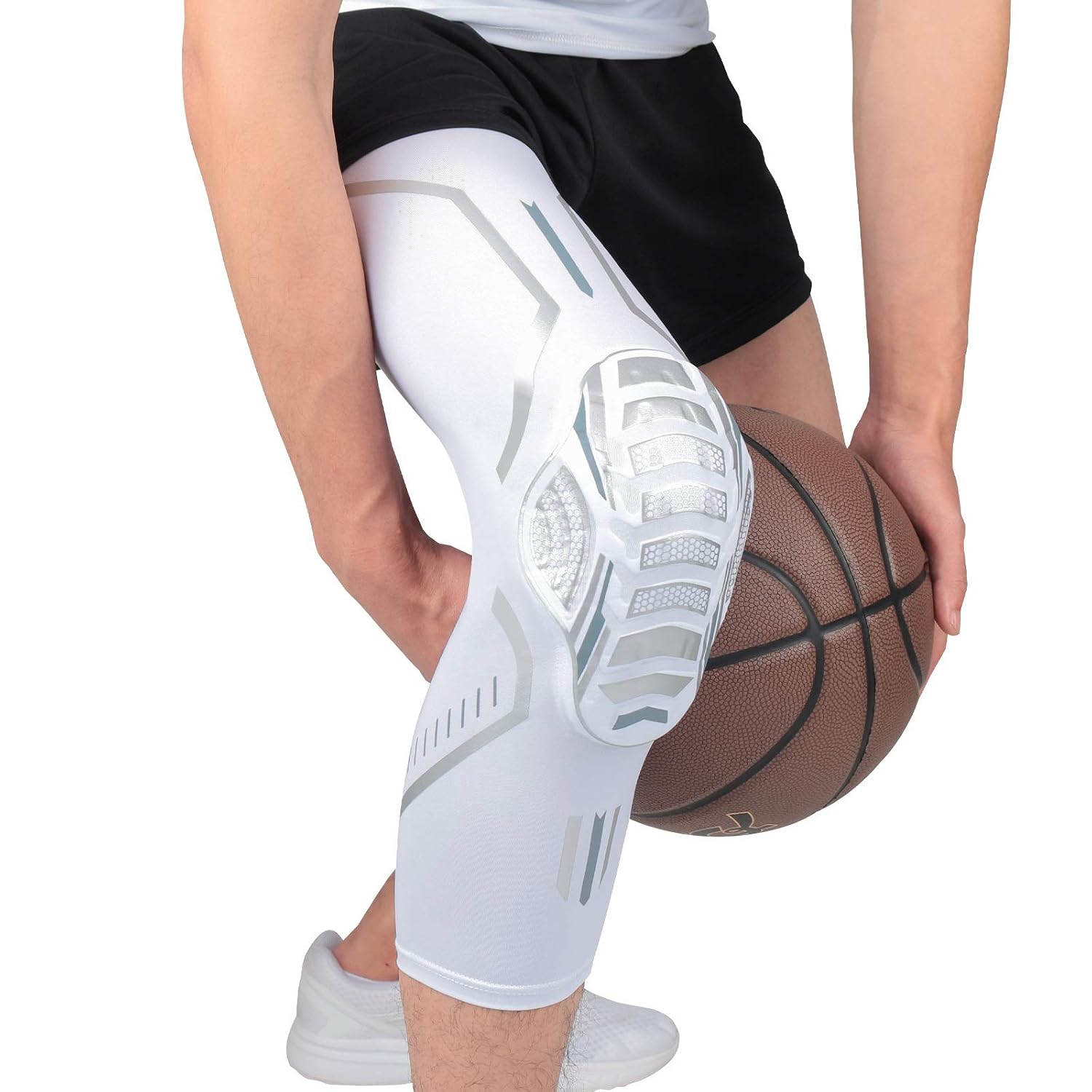1 Pair Basketball Kneepads Elastic Foam Volleyball Knee Pad Protector Fitness Gear Sports Training Support Bracers