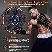 Vista 2 de Music Boxing Punching Machine for Adults - 9 Modes & 9 Speeds, Bluetooth Music Punching Machine with Gloves, Electronic LED Boxing Training