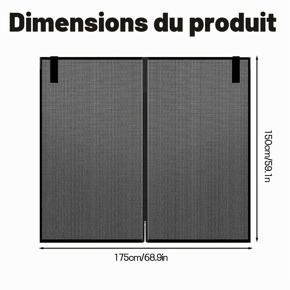 Mineup Moustiquaire pour Hayon de Voiture, 175x150cm Moustiquaire de Voiture, pour Camping-Cars, Caravanes, Ventilation de Fourgonnette et Protection Contre Les Insectes