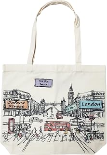 Cities Around the World Artwork Tote Bag Series- Designed in the USA, 17"x14", Double Sided Print, Souvenir & Gift