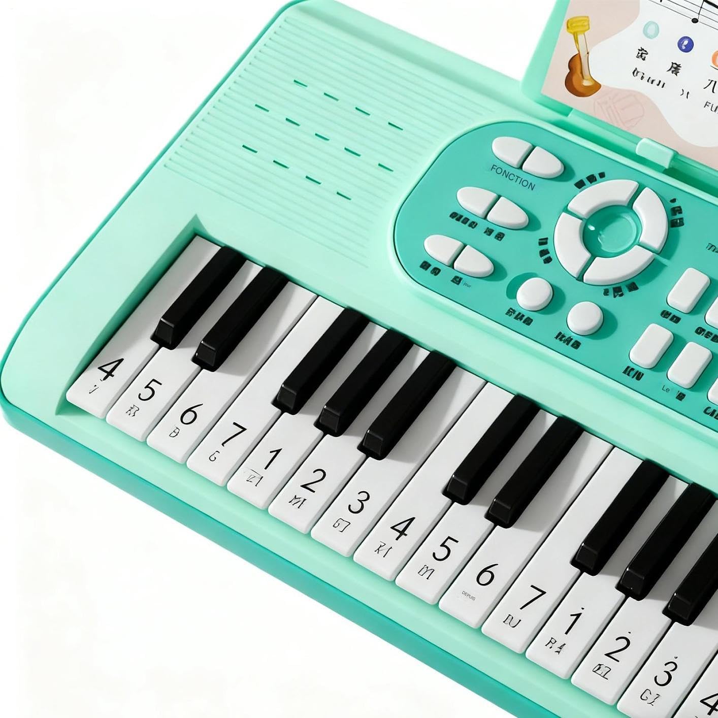 Piano Teclado para Instrumento Recargable 37 Teclas con Micrófono