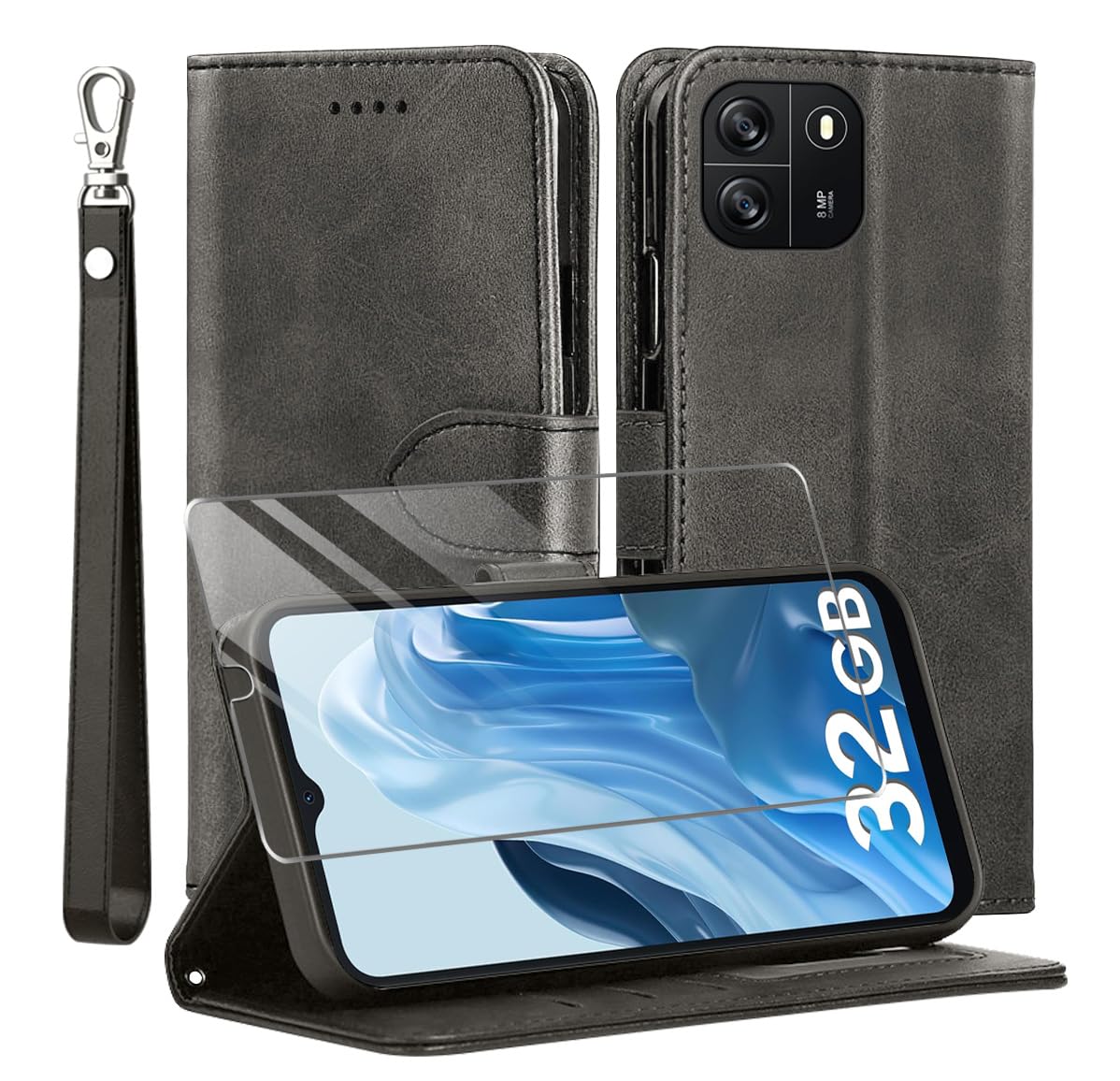 Étui Blackview Wave 6C Premium Business housse de protection antichoc avec Support Protection