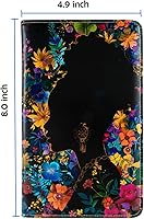 Vista 3 de ANNAMISSI - Libretas de servicio para camarera, lindo organizador de piel con bolsillo para dinero, libreta con bolsillo con cremallera, porta