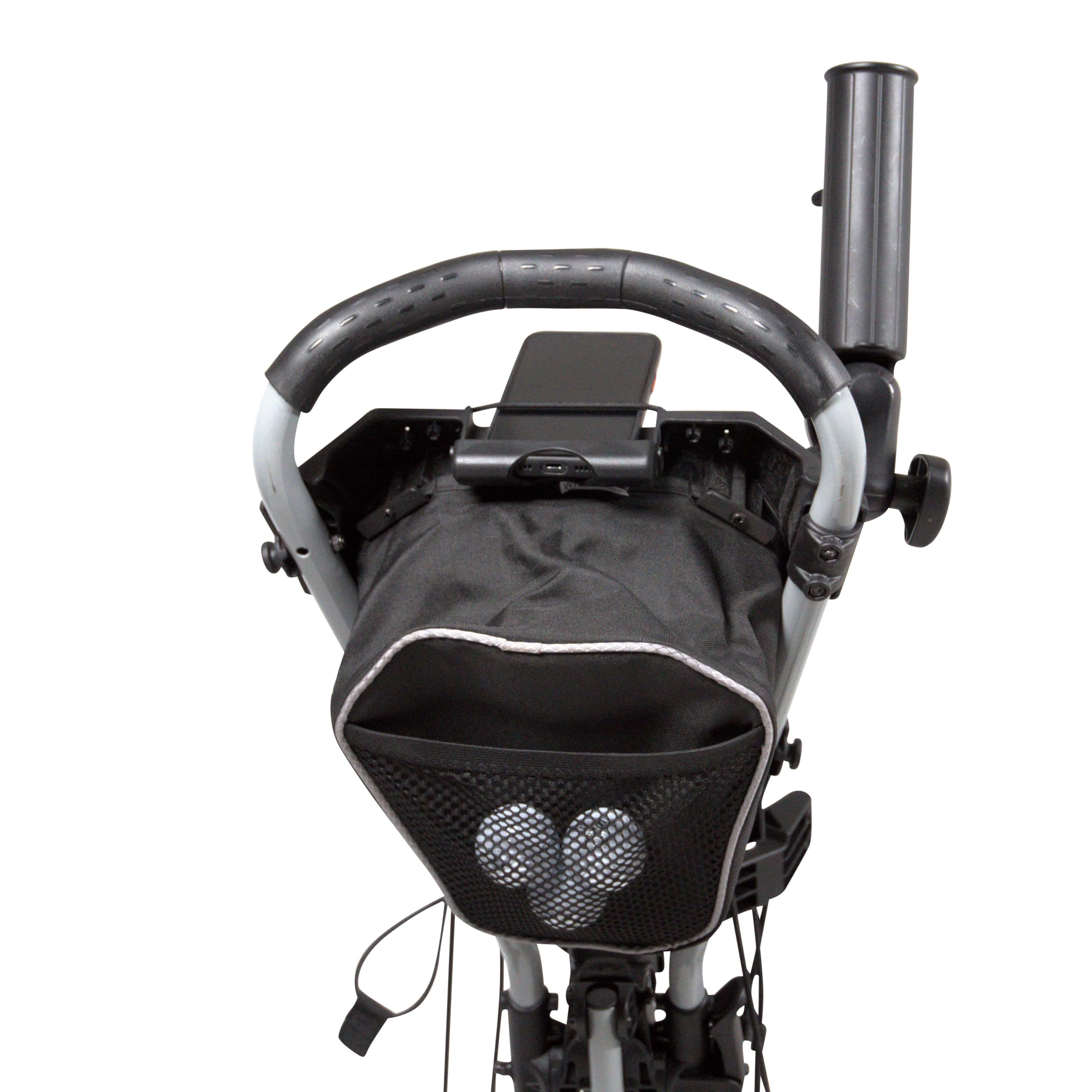 tour-made Chariot de Golf Pliable RT-140/150 & 160 I Chariot de Golf à Pousser I 3 Roues I Charge maximale de 25 kg I Qualité Allemande I Nombreux Accessoires Inclus