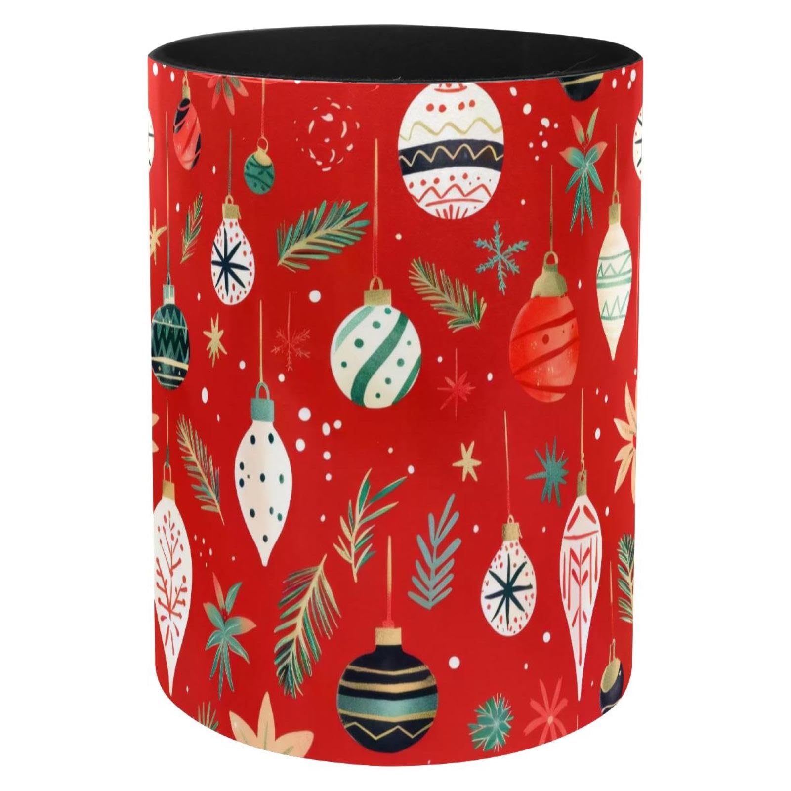 Porte-pinceaux de maquillage et stylos en métal rouge durable