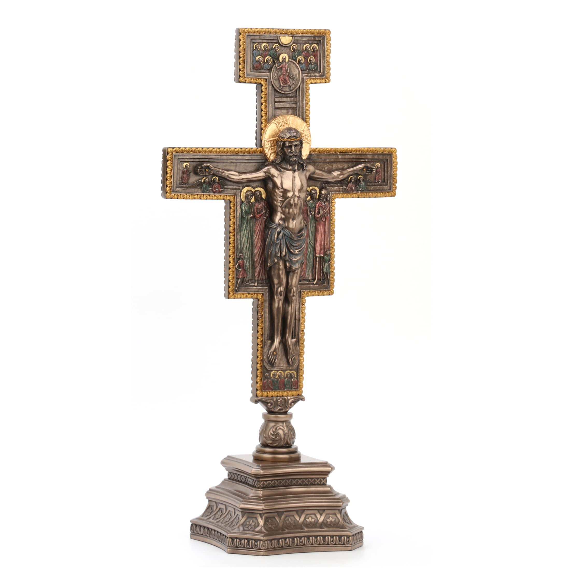 Amazon.com: Veronese Design 21 7/8 San Damiano Crucifix On Stand