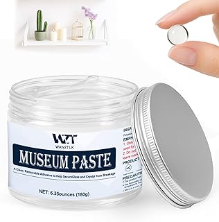 WAN2TLK 180g Exhibits Fixing Gel for Museum - Clear, Removable & Reusable Putty Wax for Securing Antiques, Glass, and Breakable Collectibles from Falling (Non-Toxic)