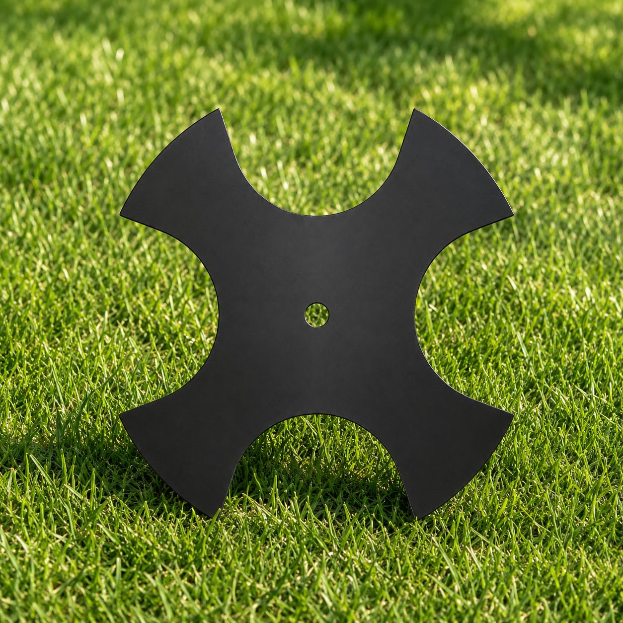 Paquete de 3 cuchillas de estrella de 9 pulgadas con agujero central de 1/2 pulgada, hoja de estrella de 4 dientes compatible con la mayoría de bordeadoras para césped de jardín, reemplaza