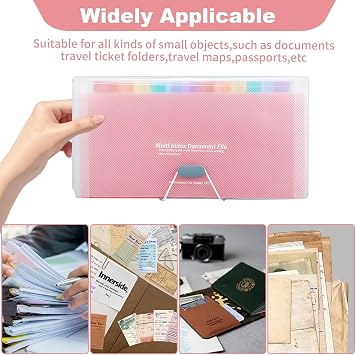 13 Pocket Expanding File Folder, Accordion Receipt Organiser A5 Folder