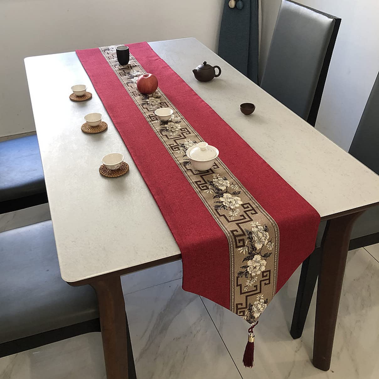 Amazon｜YJFFQ テーブルセンター 32*180cmメタリック レース ビニール