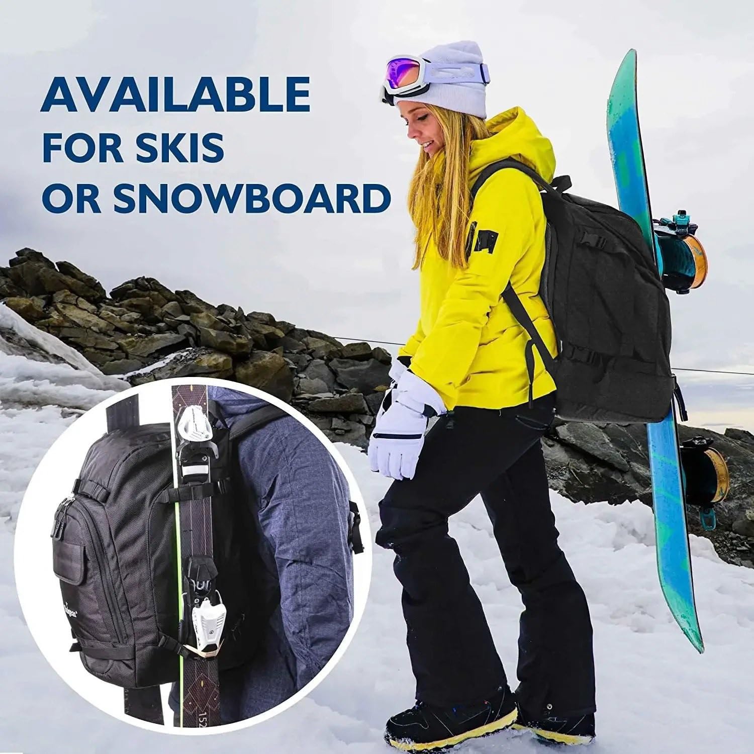 Attrezzatura da Sci Borsa per Scarponi da Neve in Nylon Impermeabile Borsa per Guanti Borsa per Attrezzatura da Sci Zaino Borsa Sportiva Borsa per Scarponi da Sci