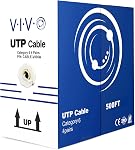 VIVO White 500ft Bulk Cat6 Wire, CABLE-V006W | CCA Ethernet Cable, 23 AWG, UTP Pull Box, LAN Network