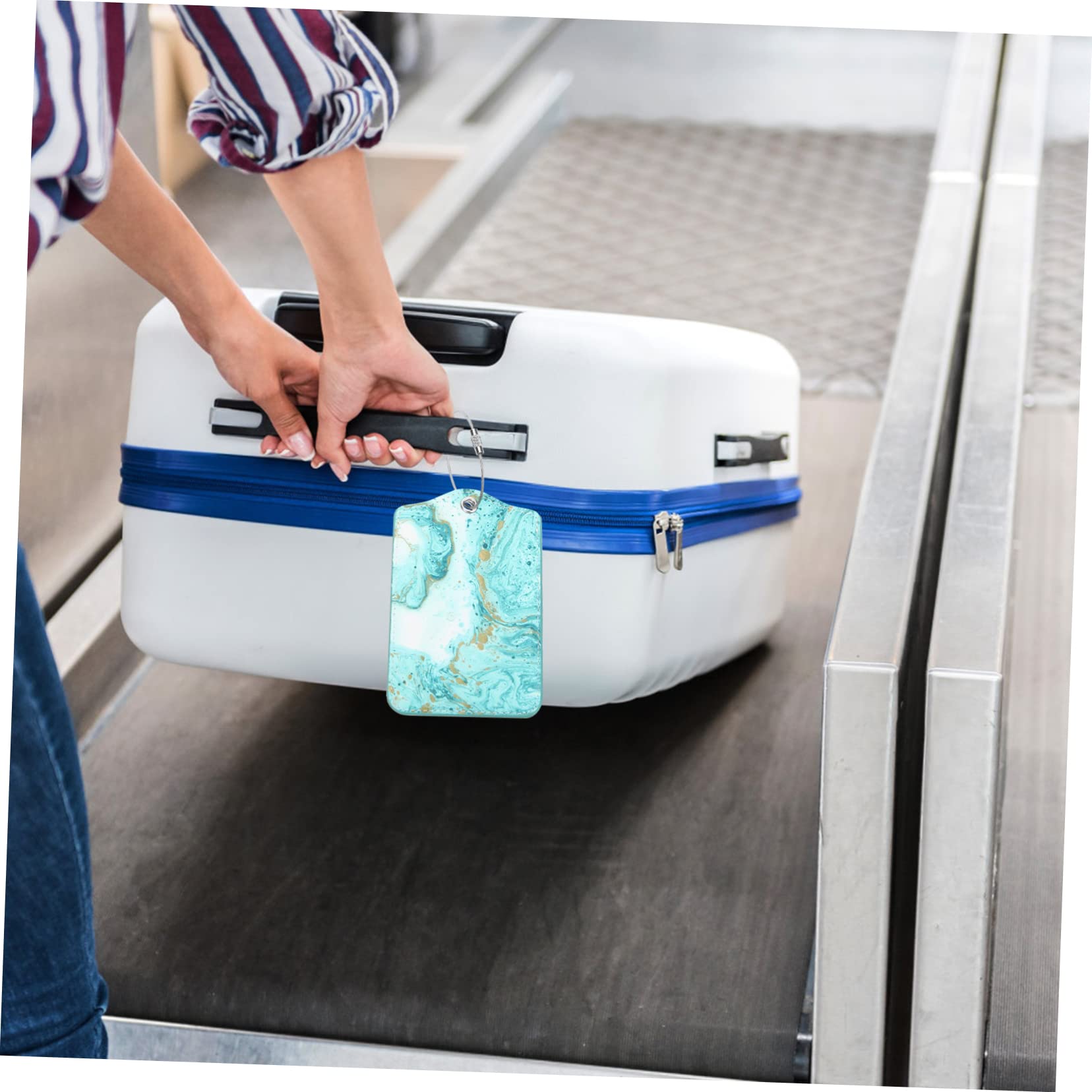 PACKOVE 5piezas Etiqueta De Equipaje De Pu Para Viaje Identificador De Maletas Espacio Para Datos Personales Para Aeropuertos y Hoteles Para De Bodas y Viajes