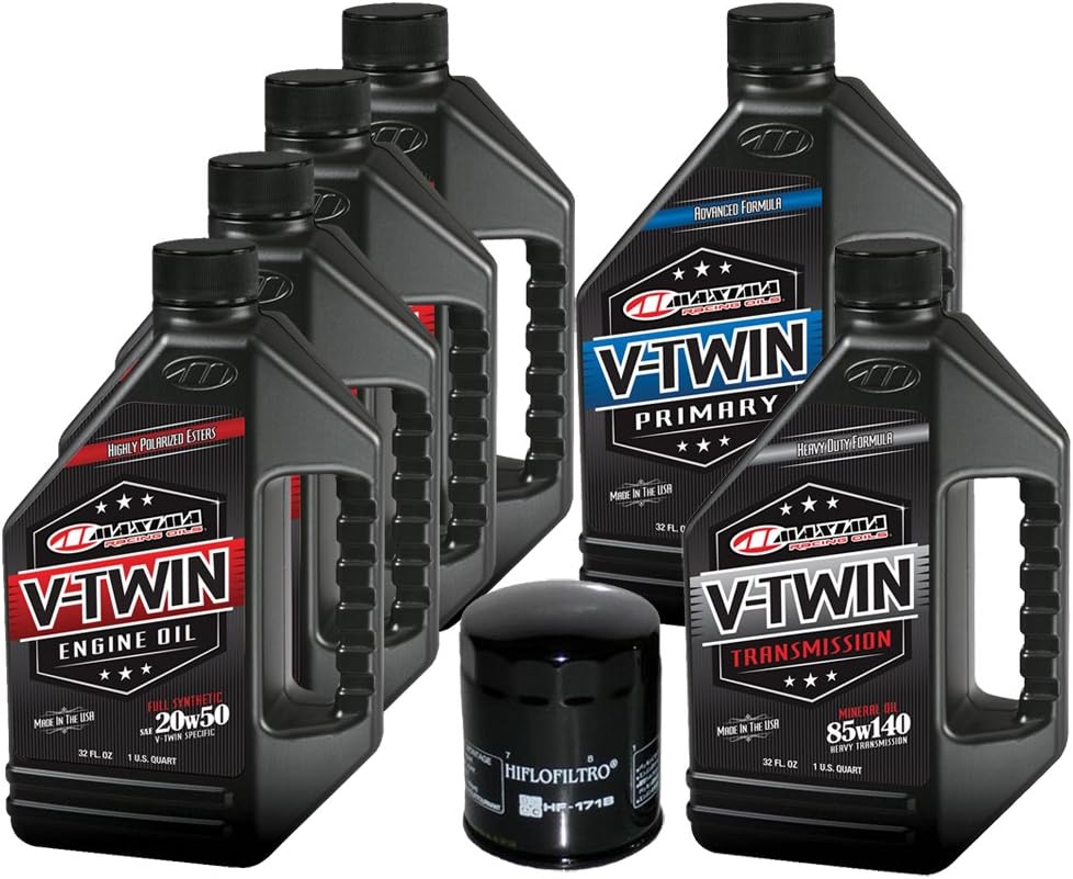 MaxHiflo VTTOCK12 Complete Engine Oil Change Kit for V-Twin Full Synthetic Harley Davidson Twin Cam