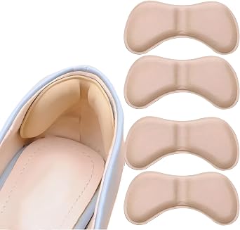 Kanji 2 Pair Skin Color Shoes Heel Anti-Shooting and Collapsing Pad – 5mm Thickness Soft Heel Support Pad For Comfortable Walking
