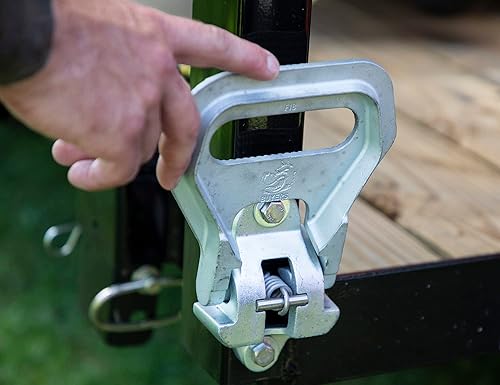 Miniatura 2 de Buyers Products 52365862 - Escalón plegable plateado para camión, acero fundido con resorte, escalónagarre abatible, compatible con NFPA para