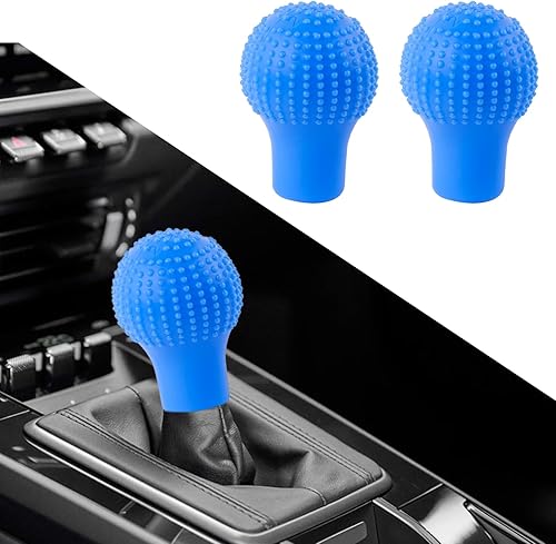 Miniatura 3 de 2 fundas para palanca de cambios de automóvil, funda antideslizante de silicona para palanca de cambios con diseño de masaje, accesorios universales