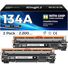 134A Toner Cartridge 2-Black with chip High Yield Replacement for HP 134X W1340X 134A W1340A Compatible with HP Laserjet M209dw MFP M234dw M234sdw M234sdn M209dwe M234dwe M234sdwe M234sdne Printer Ink