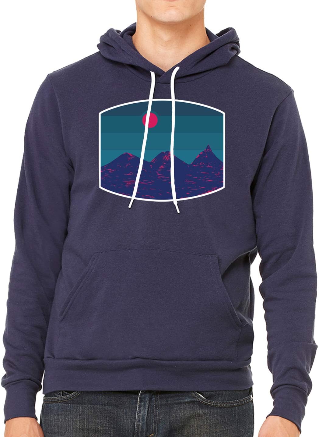 Blue Mountain Sunset Hoodie, Unisex Hiking Sweatshirts, Nature Hoodies