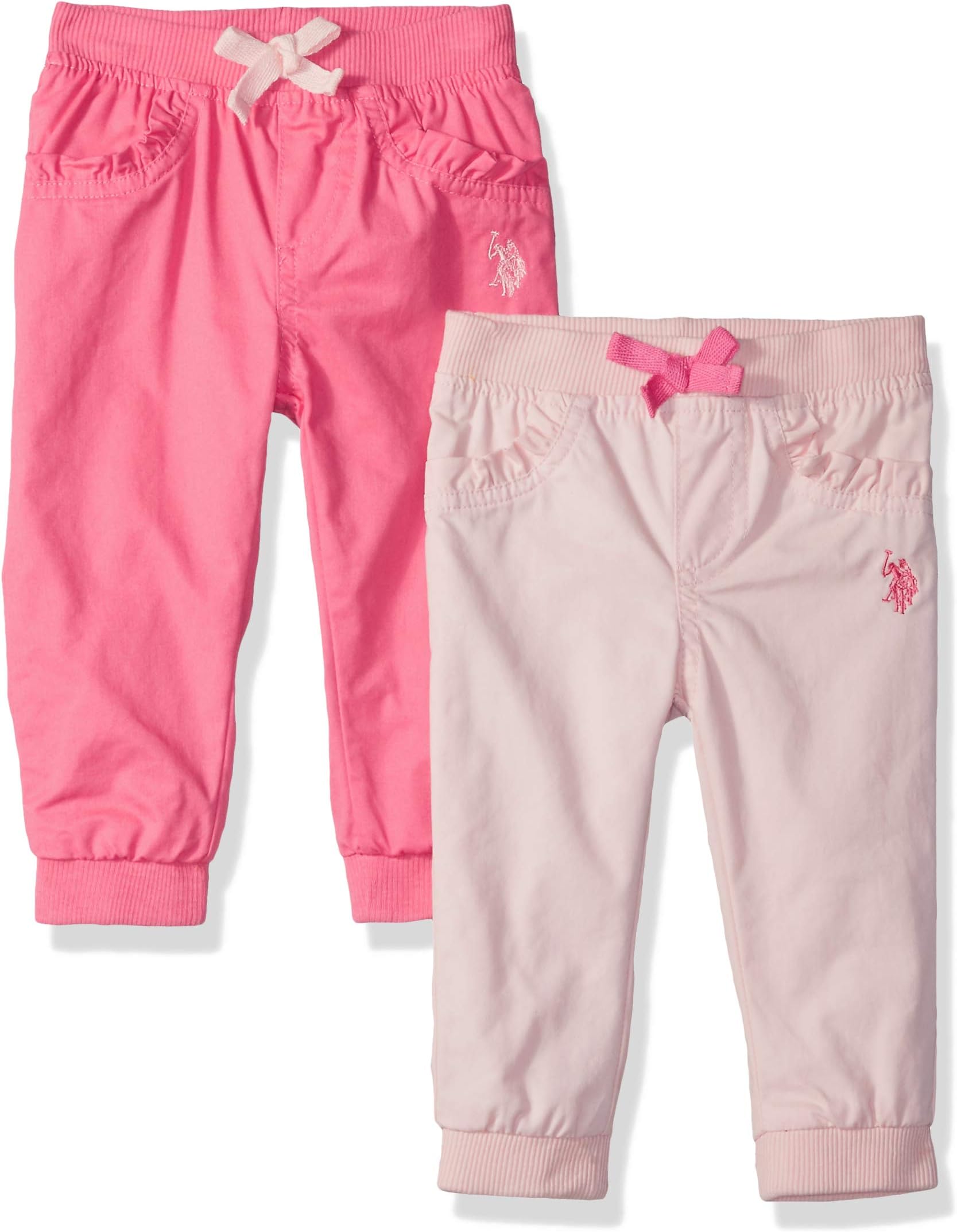 U.S. Polo Assn. Baby Girls 2 Pack Jogger