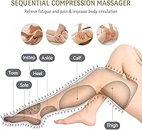 Vista 5 de FIT KING Foot and Leg Massager for Circulation and Relaxation with Hand-held Controller 3 Modes 3 Intensities Helpful for Vericose Veins, Cramps