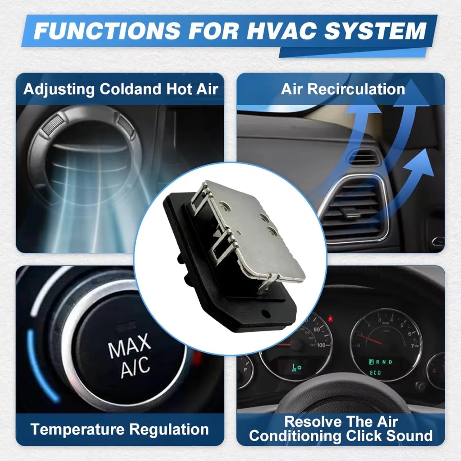 Heater Blower Motor Fan Resistor for Pontiac for Vibe 2009-2010 Car Heater Blower Motor Resistor 8713826160 973145 Replacement Parts