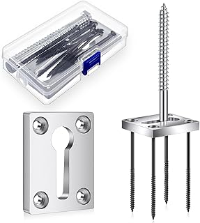 Shimeyao 2 Sets Newel Post Fastener Newel Post Mounting Kit Wood Handrail Installation Hardware