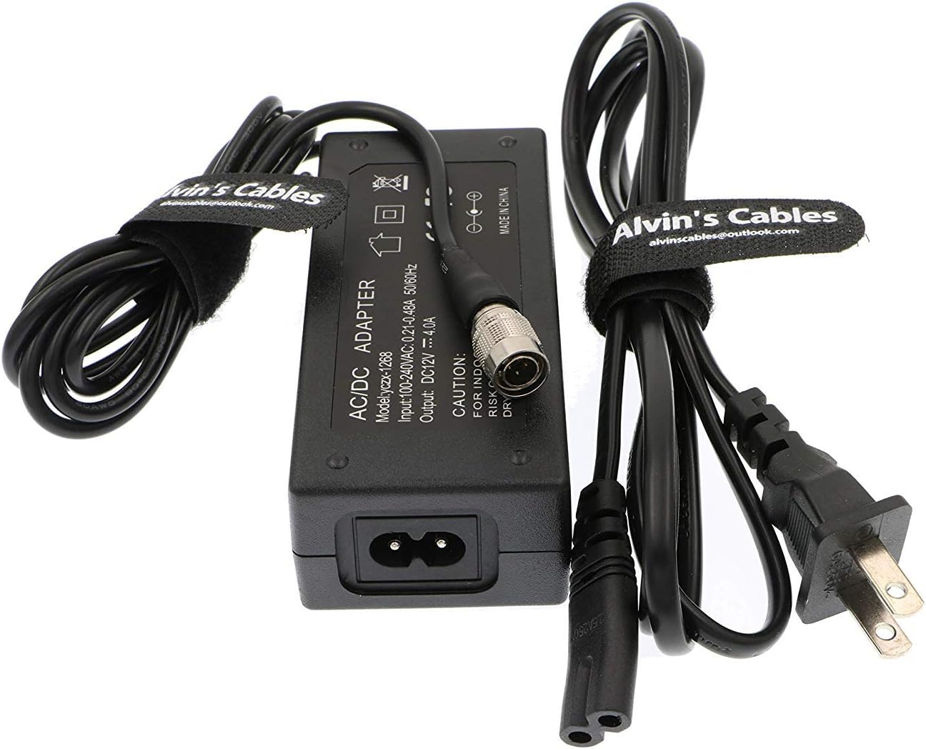Alvin's Cables Sound Devices XL WPH3 AC Adapter for 702T Recorder 4 Pin Male Hirose to 12V 4A AC Power Adapter