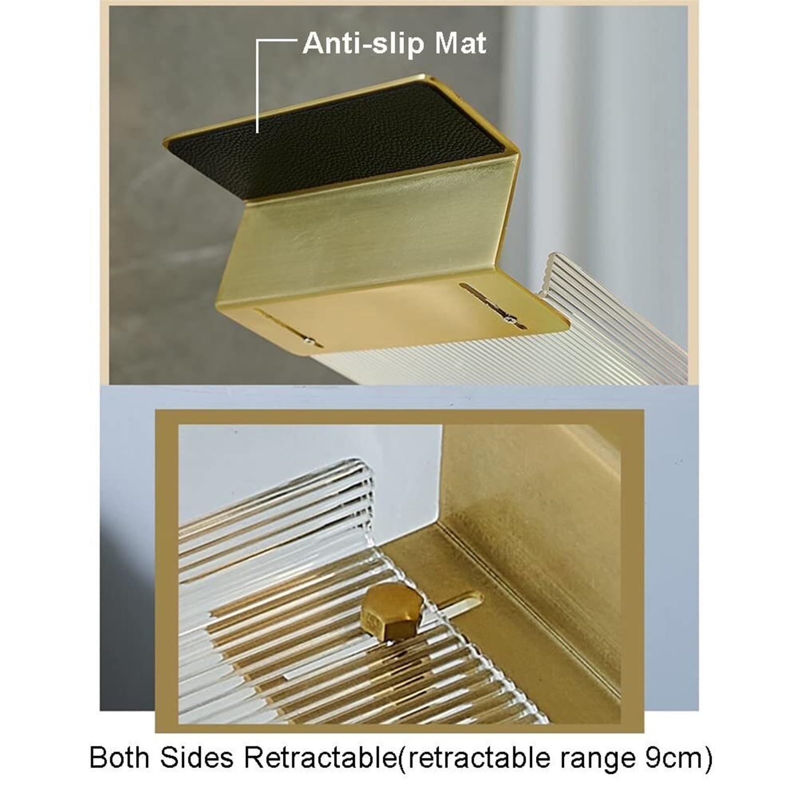 Generisch Badewannentabletts, Badewannentablett – Badewannentabletttisch aus Acryl – Leseablage, Tablet-Halter, Handyablage und Weinglashalter – langlebig und leicht
