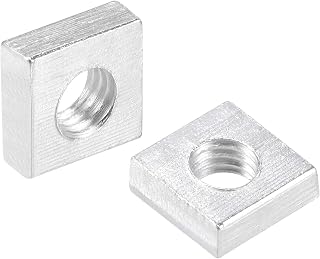 uxcell Square Nuts, M6x11mmx4mm Zinc-Plated Metric Coarse Thread Assortment Kit, 25 Pcs