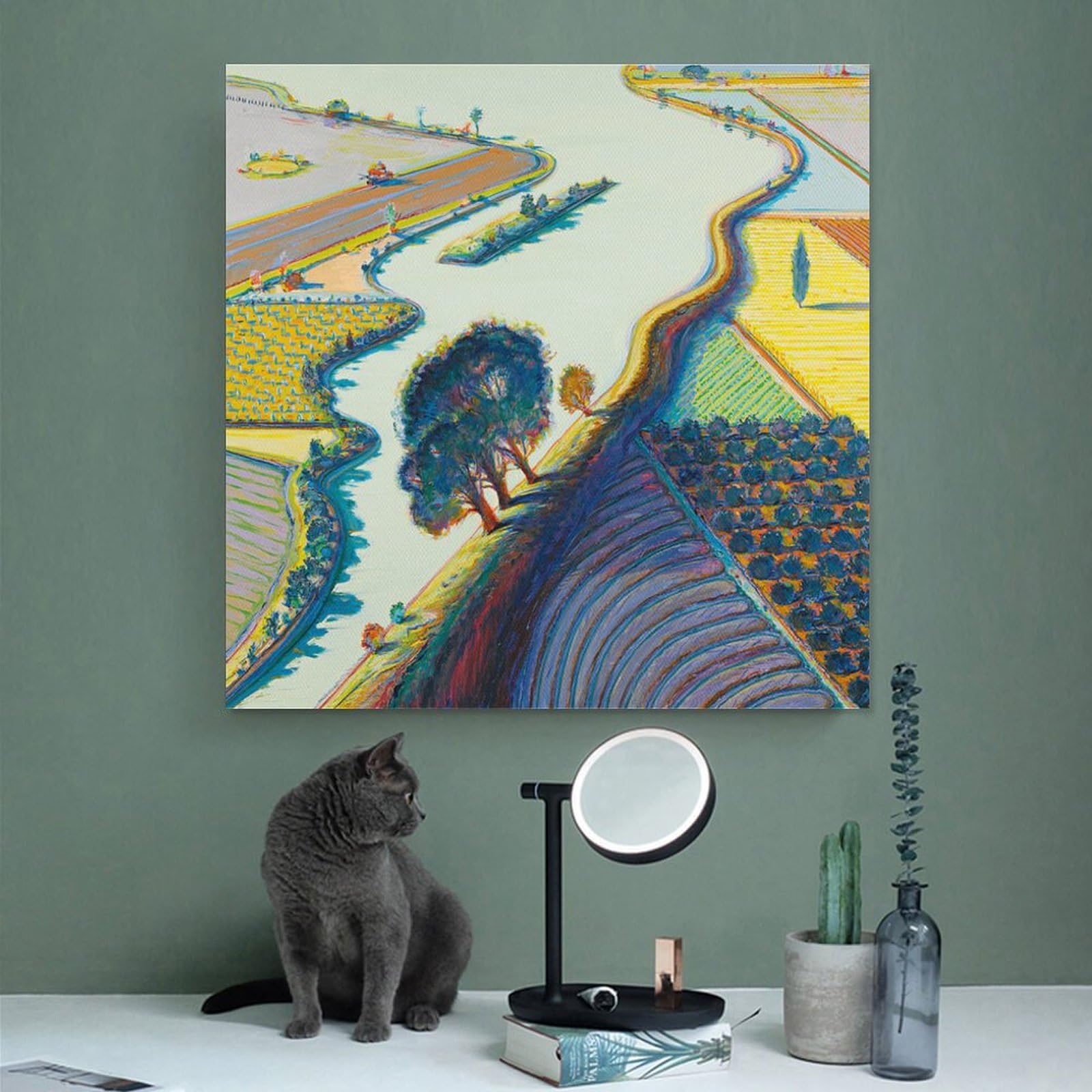 Amazon.com: Wayne Thiebaud Art Prints《Landscape》wall Art Poster