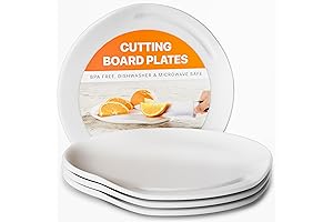 4 Pack Premium Unbreakable Round Cutting Board Plates, Made of Durable &...