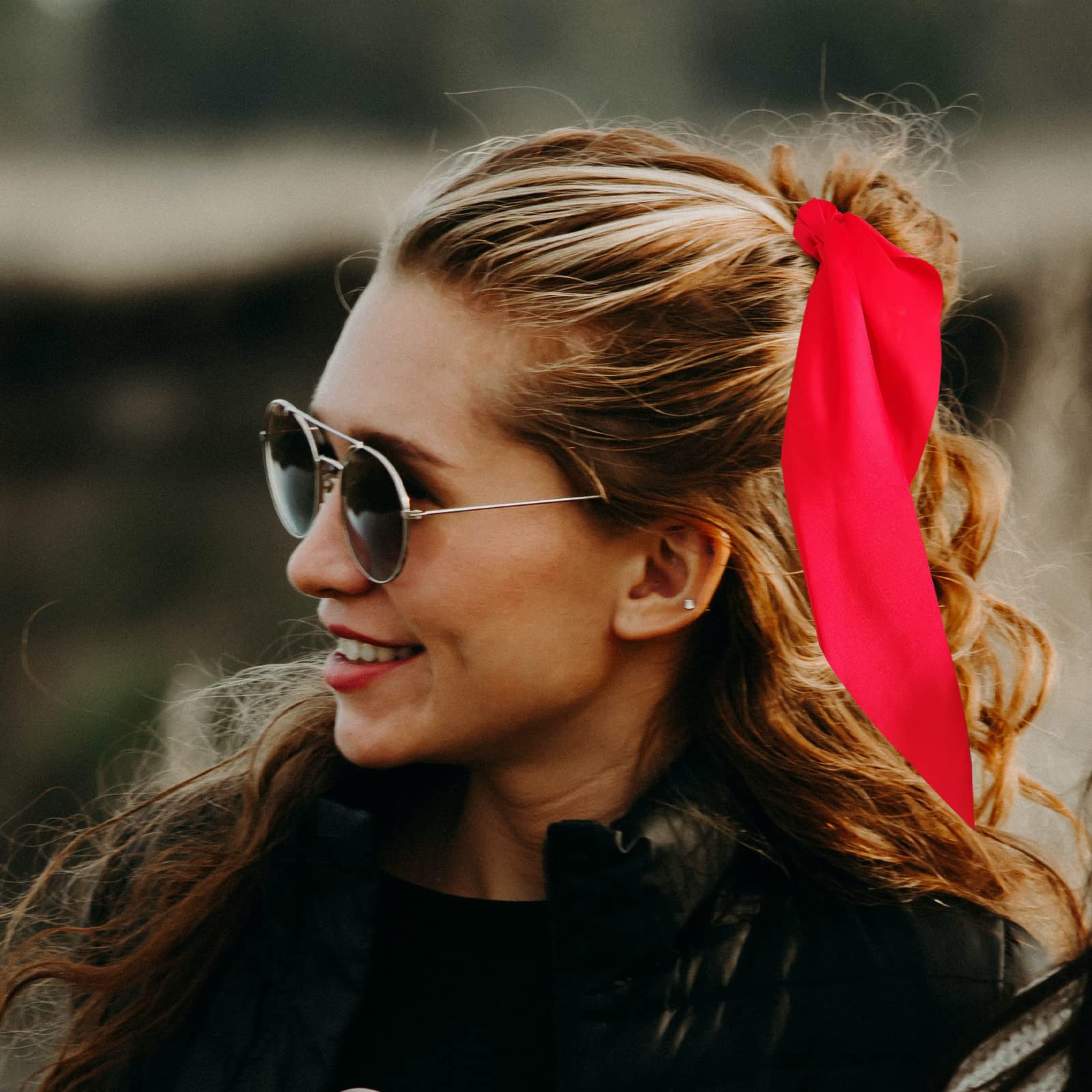 Amazon.com : Anikoocory Red Bow Hair Scrunchies for Girls 