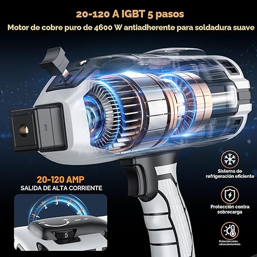 Miniatura 2 de Máquina de soldadura portátil de mano – Soldador de mano inversor IGBT de 110 V, soldador de arco portátil de 20-120 A, arranque en caliente