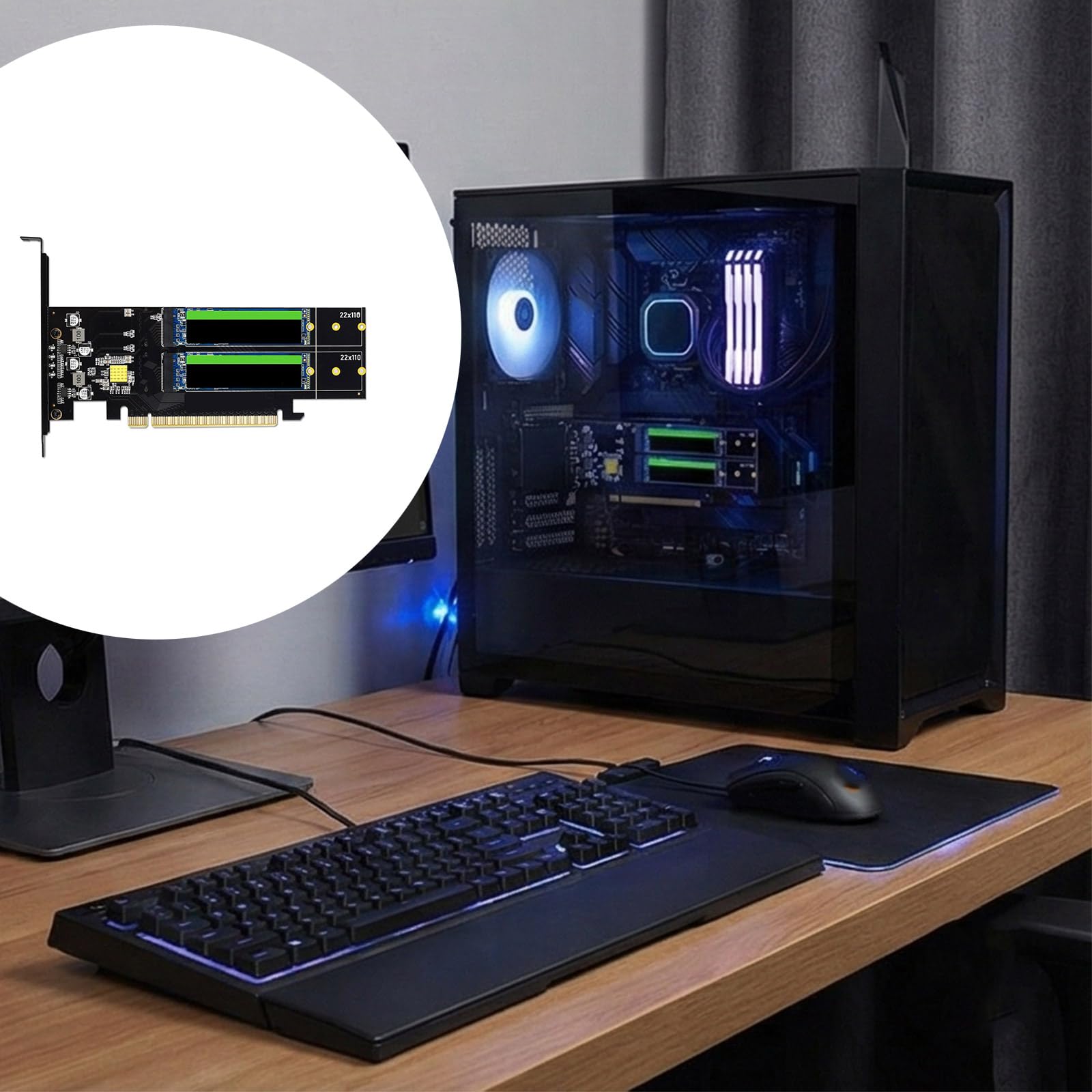 Tarjeta de expansión NVMe PCIe4.0 con gestión eficiente del