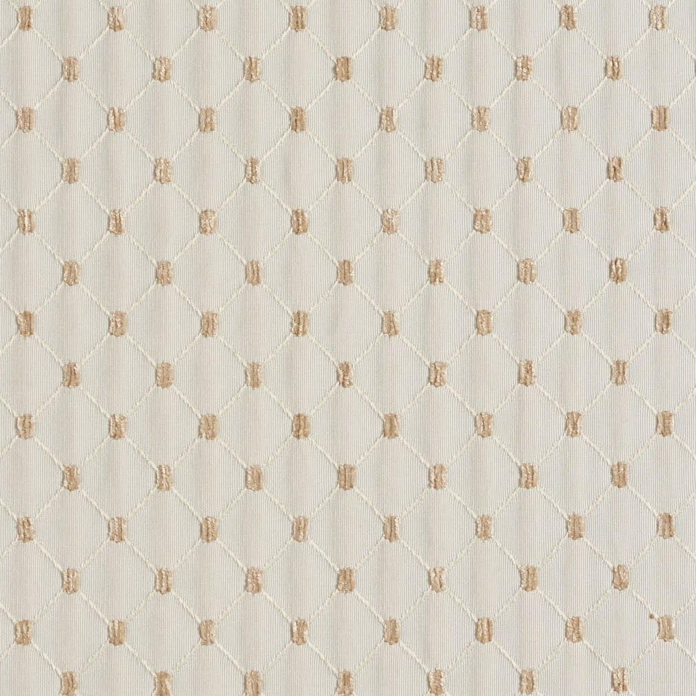 Off White Diamond Jacquard Woven Upholstery Fabric by The Yard - SKU: Harper Oyster