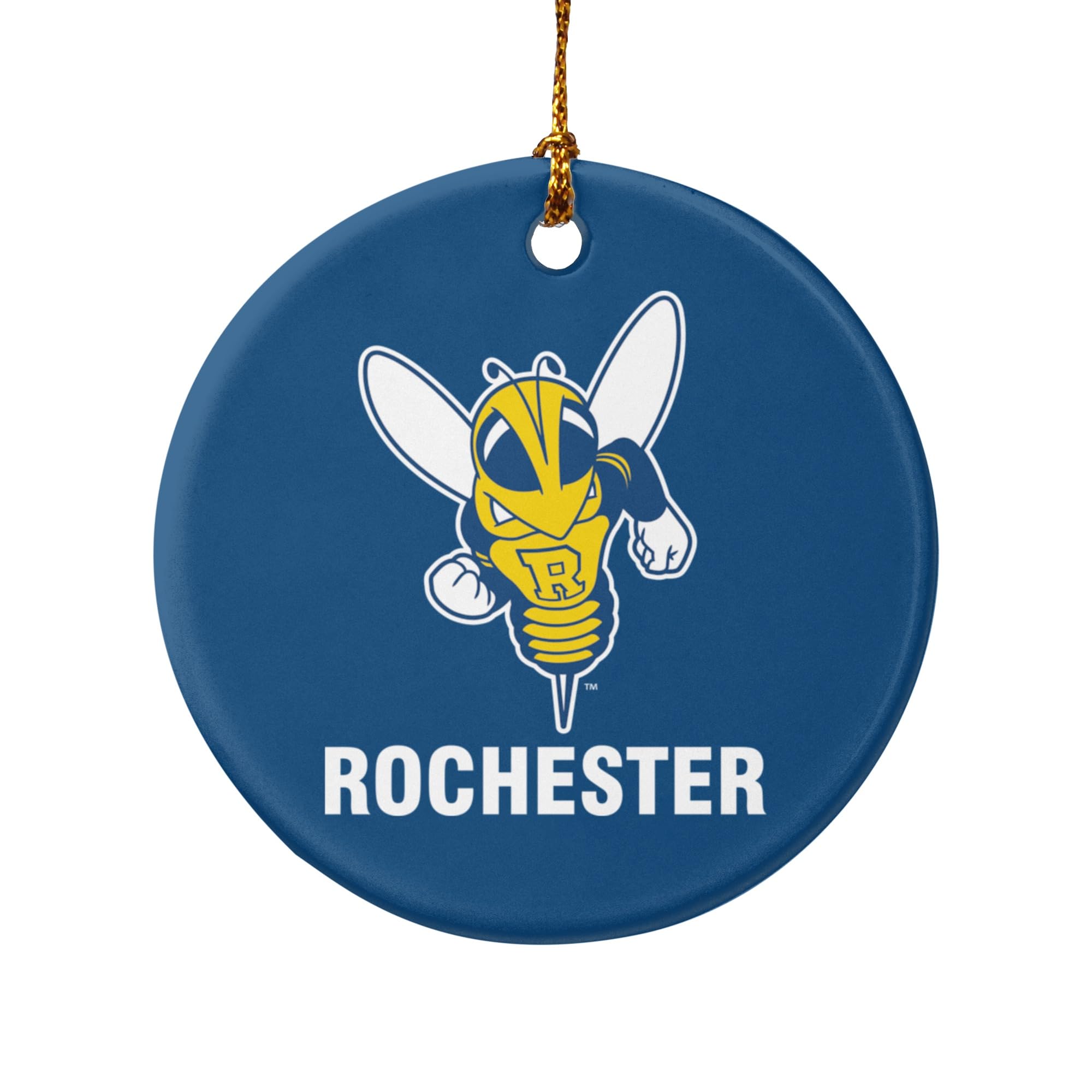 GRAPHICS & MORE University of Rochester Primary Logo Porcelain Holiday Christmas Tree Ornament - 2.8