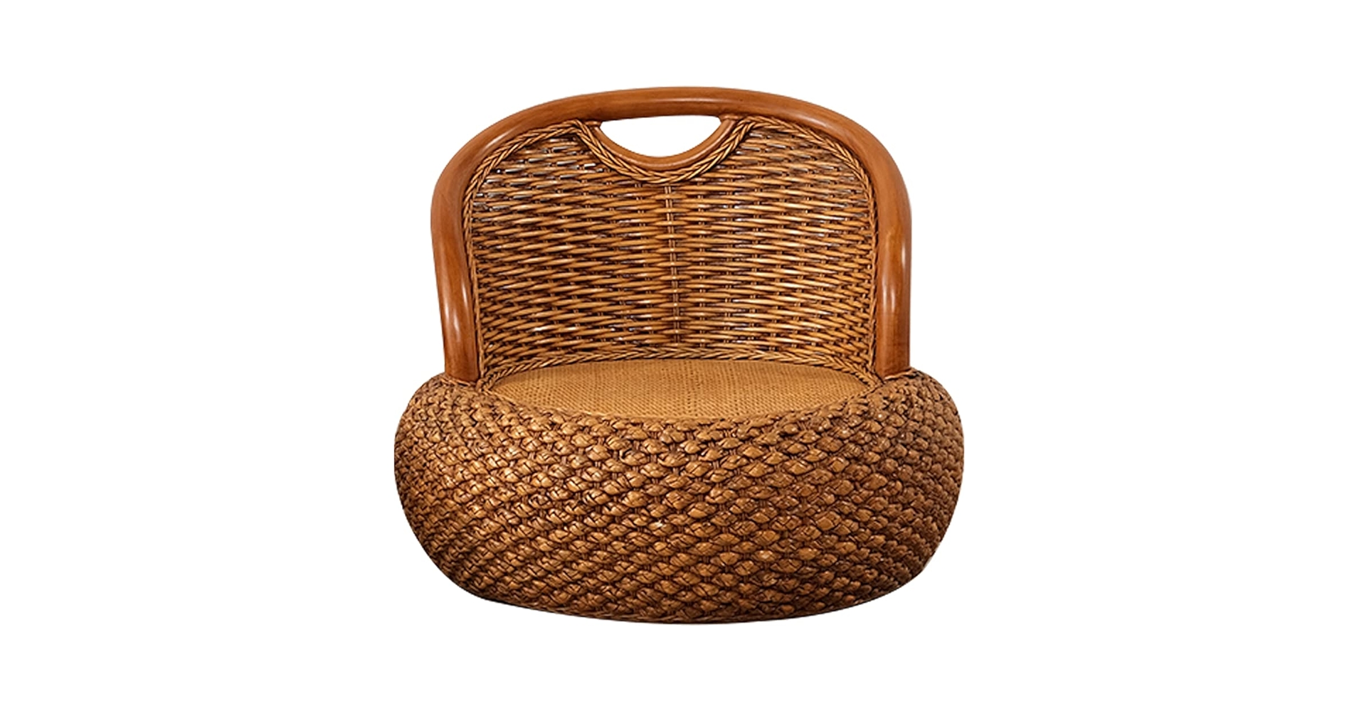 Amazon.com: Kelendle Round Rattan Floor Chair with Ergonomic
