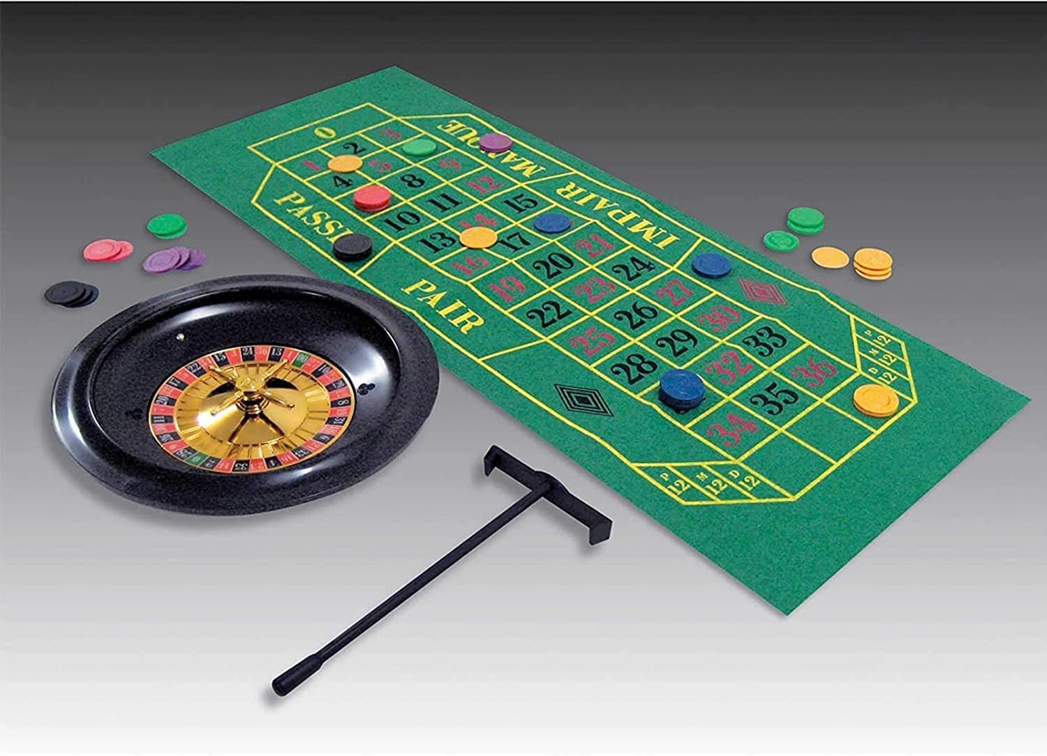 Ensemble De Jeu De Roulette De Casino 10 Pouces, Plateau Tournant De Roulette en Bois, Accessoires De Bureau, Parfait for Une Soirée De Jeu À La Maison Ou Une Fête