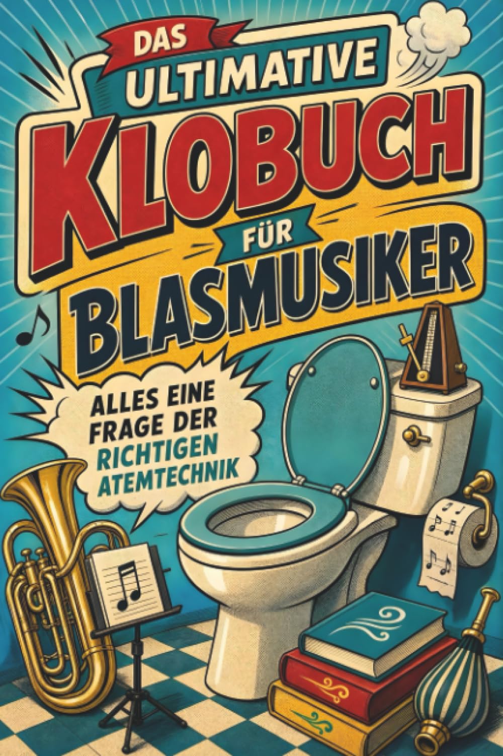 Das ultimative Klobuch für Blasmusiker: Alles eine Frage der richtigen Atemtechnik. Lustiges Geschenk für Fans von Blasmusik, Trompete und Posaune