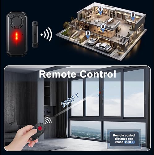 Miniatura 7 de Alarma de puerta, Sensores de alarma de ventana, Alarmas de puerta para seguridad de los niños, Campanas de puerta cuando se abre la puerta, Sensor