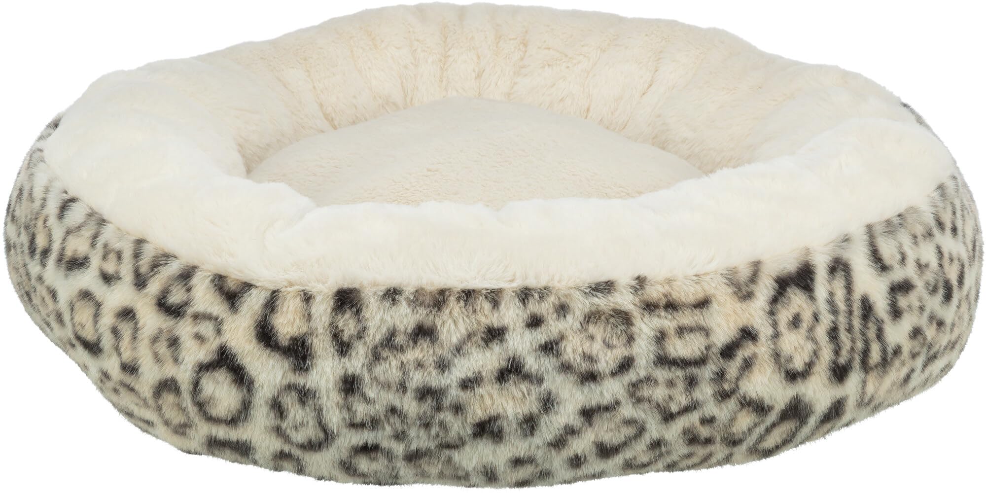 TRIXIE Dog Bed Leo, Round, Softs Dog Pillow In Cream, Ø50Cm, Cosy Dog Bed With Soft Plush Cover - 374240