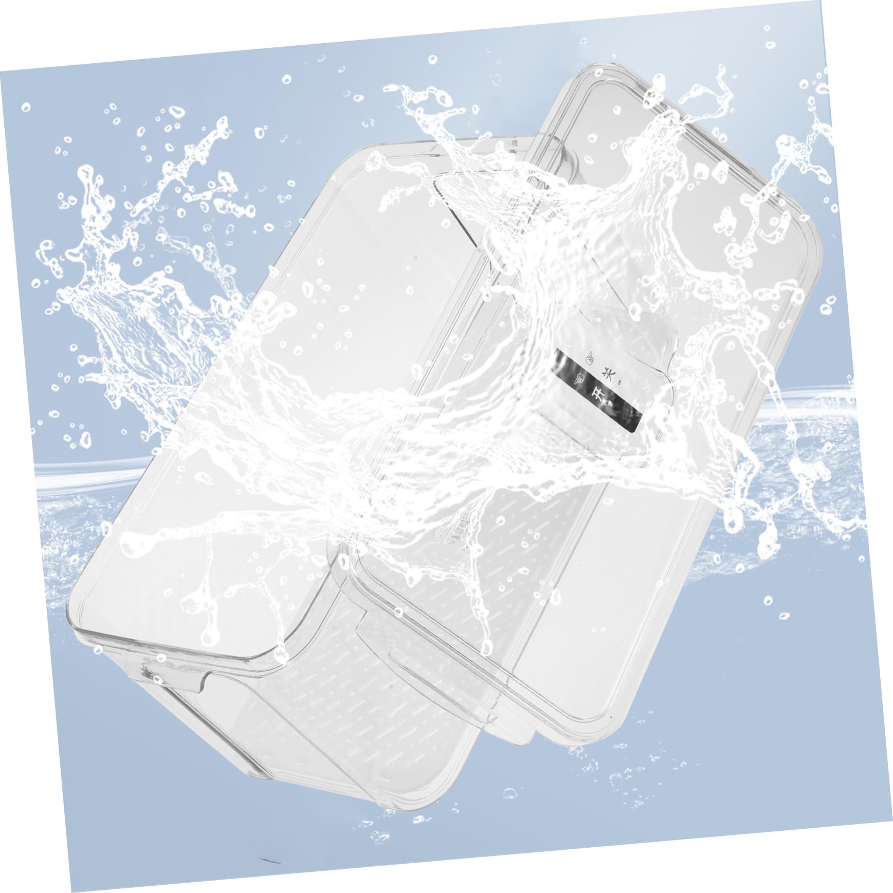 Hemobllo Caja De Almacenamiento Transparente Para Alimentos Con Placa De Drenaje Extraíble Para Refrigerador y Congelador Organizador De Frutas y Verduras