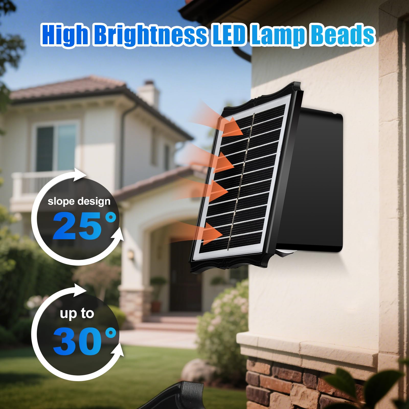 4Pack Solar Fence Lights Outdoor Garden, Up and Down Wall Lights with Auto On/Off, IP65 Waterproof Solar Wall Light - Image 3
