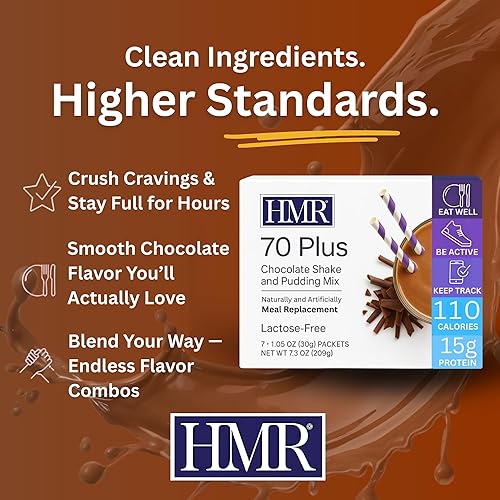 Miniatura 5 de HMR 70 Plus Shake & Pudding Mix Meal Replacement Powder Lactose-Free 15g Protein Easy to Make Low Calorie (7.35 Ounce (Pack of 1)