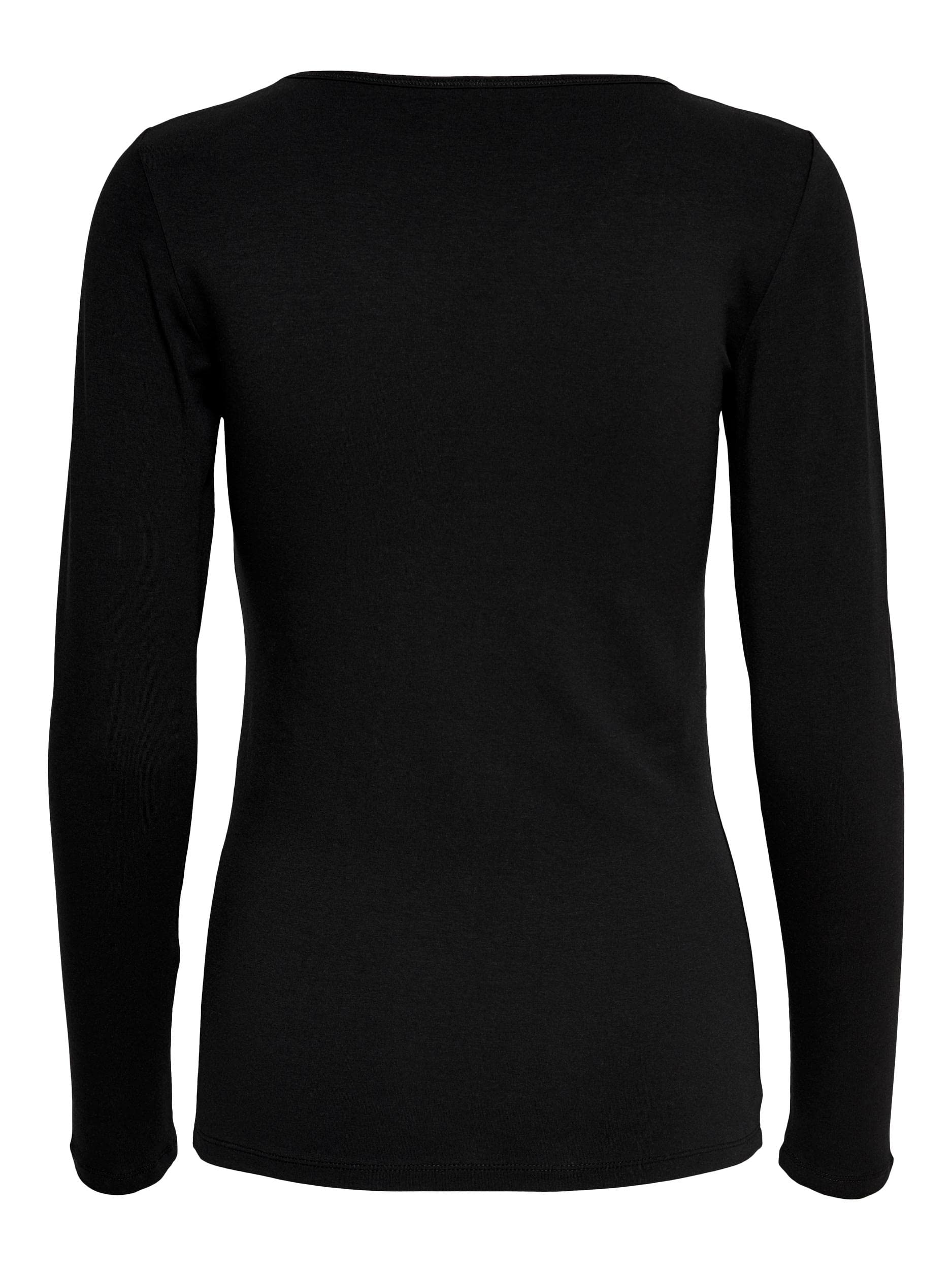 ONLY Onllive Love Life Basic T-Shirt à Manches Longues pour Femme, 3 x Noir., XL